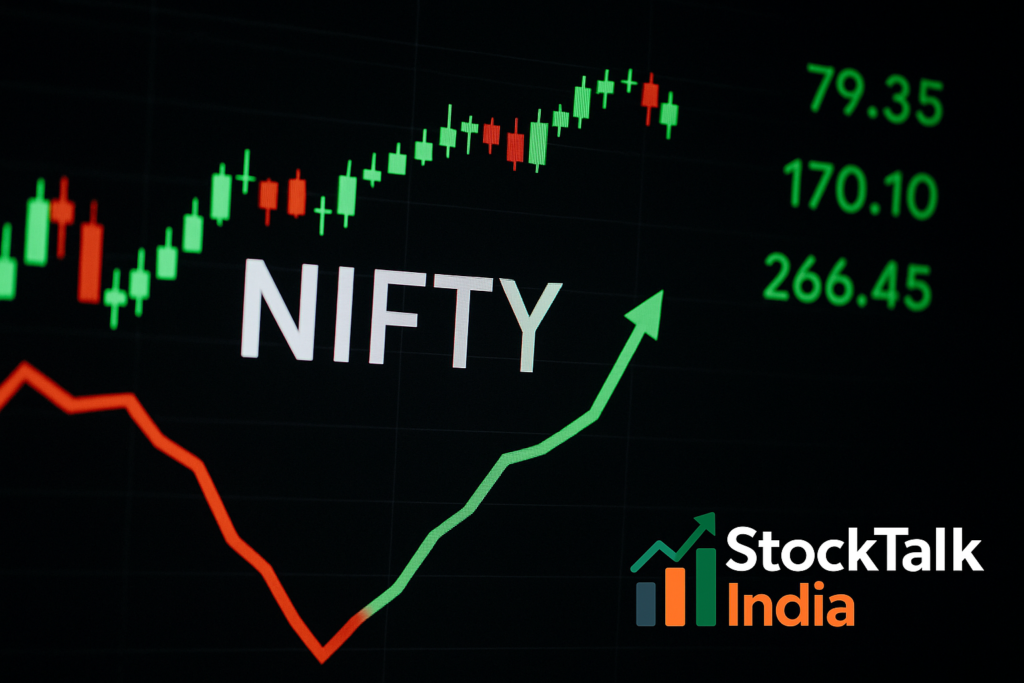 Stock market chart showing sharp decline followed by recovery on April 25, 2025